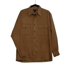 Claiborne brown long sleeves worker shirt size medium